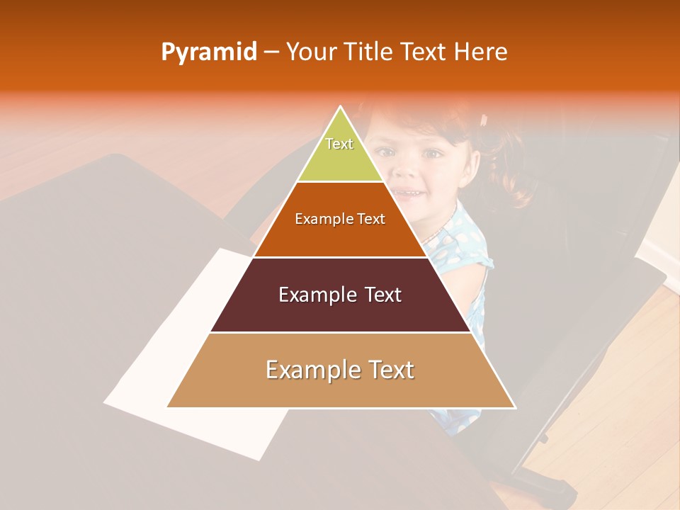 A Little Girl Sitting At A Desk Talking On A Phone PowerPoint Template