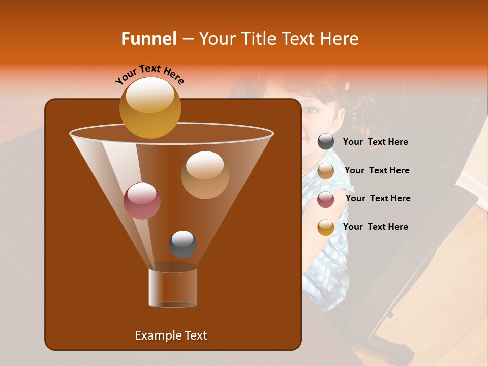 A Little Girl Sitting At A Desk Talking On A Phone PowerPoint Template