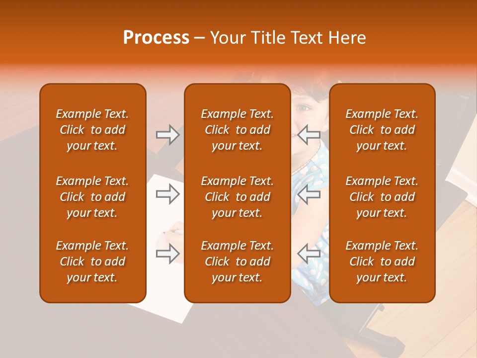 A Little Girl Sitting At A Desk Talking On A Phone PowerPoint Template