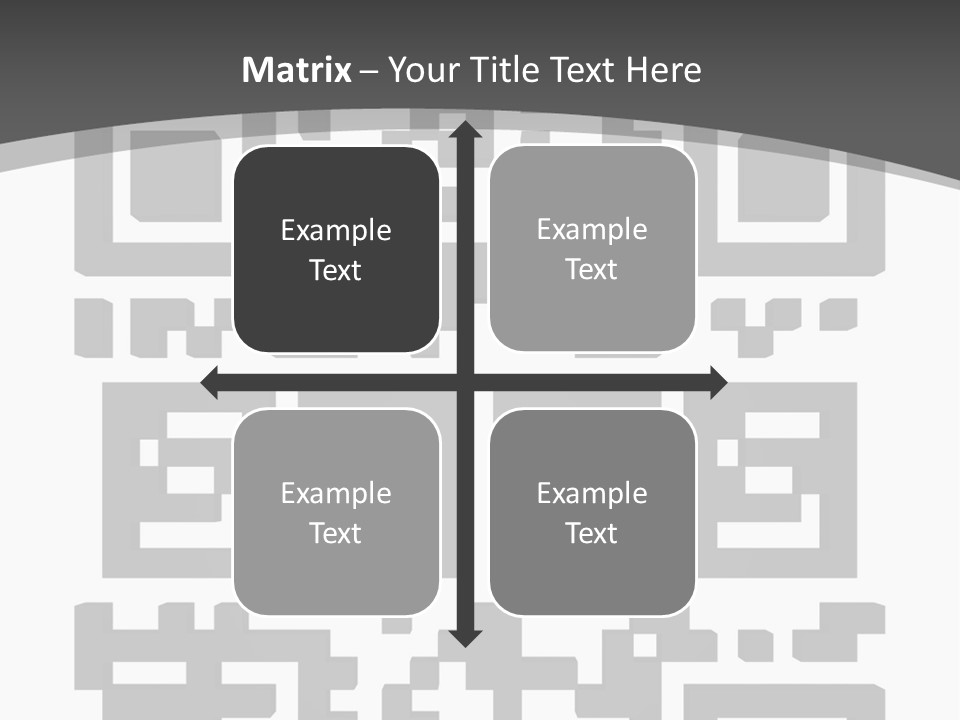 A Black And White Image Of A Qr Code PowerPoint Template