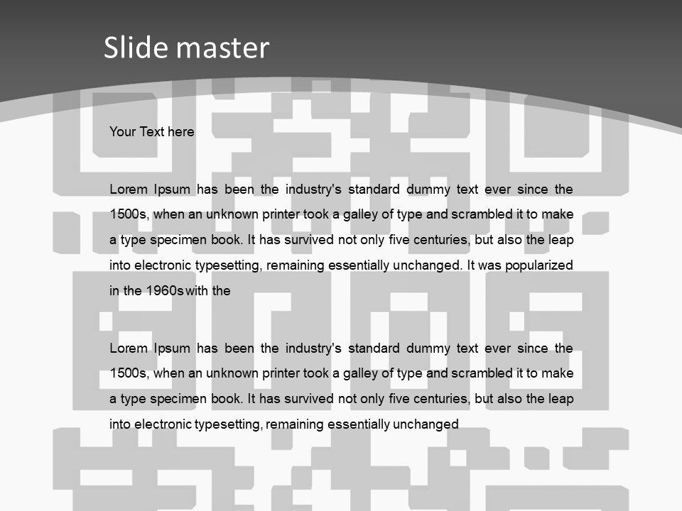 A Black And White Image Of A Qr Code PowerPoint Template