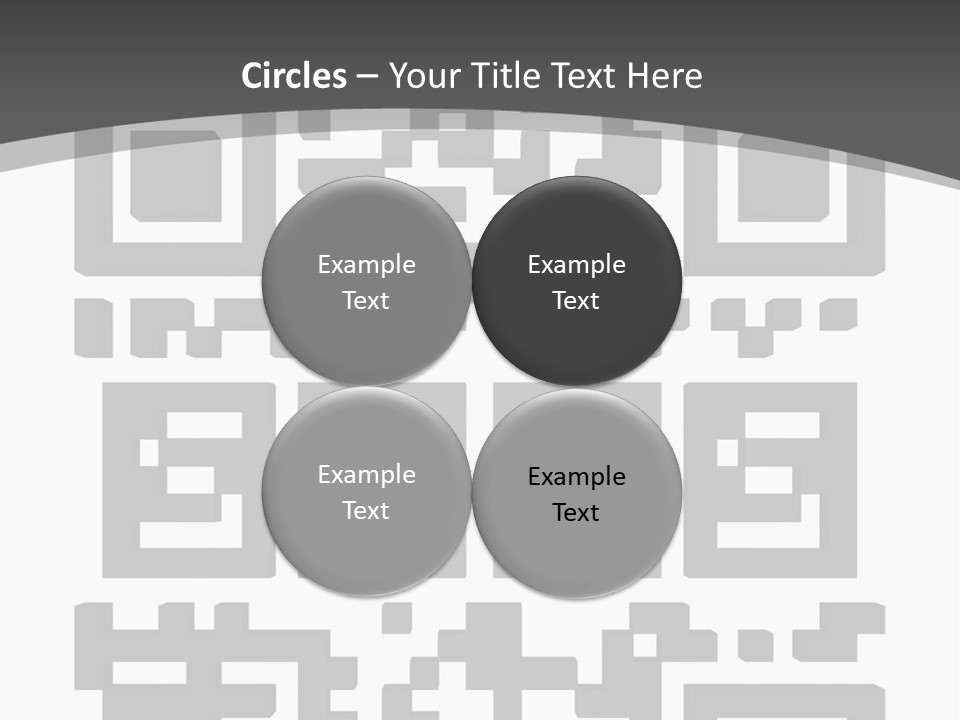 A Black And White Image Of A Qr Code PowerPoint Template