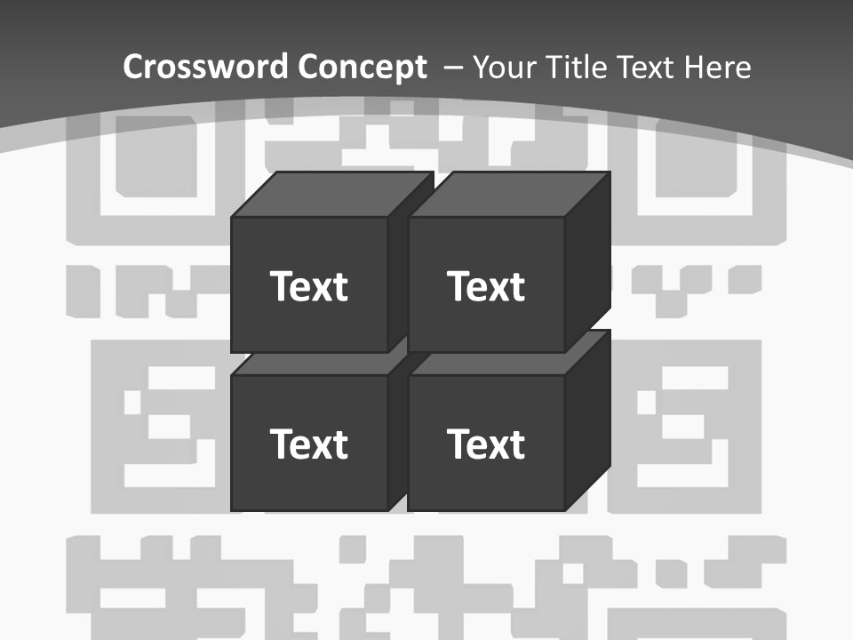 A Black And White Image Of A Qr Code PowerPoint Template