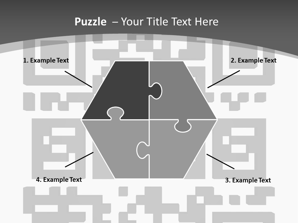 A Black And White Image Of A Qr Code PowerPoint Template