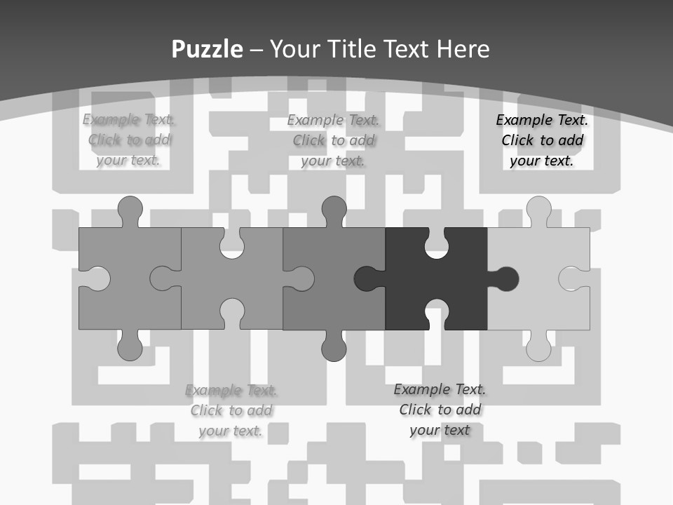 A Black And White Image Of A Qr Code PowerPoint Template