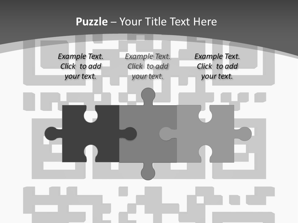 A Black And White Image Of A Qr Code PowerPoint Template