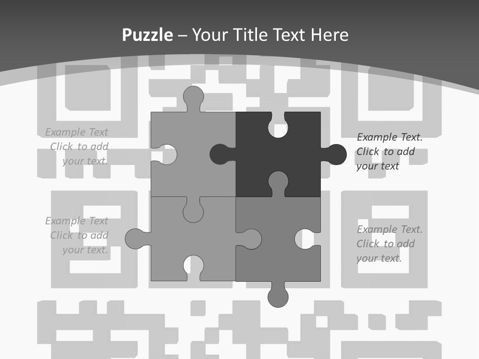 A Black And White Image Of A Qr Code PowerPoint Template