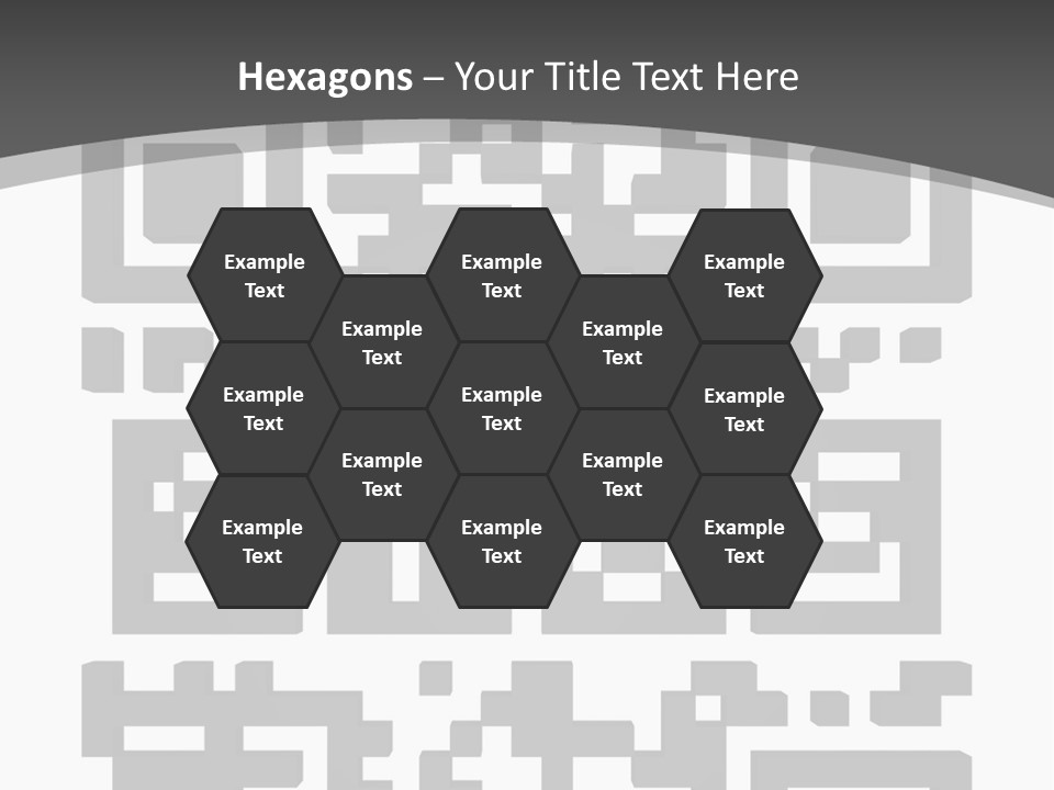 A Black And White Image Of A Qr Code PowerPoint Template