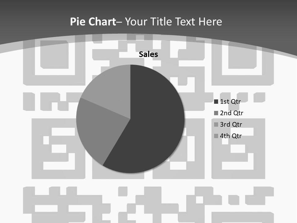 A Black And White Image Of A Qr Code PowerPoint Template