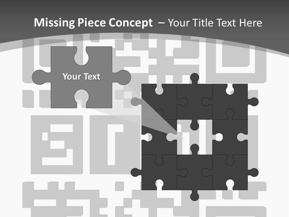 A Black And White Image Of A Qr Code PowerPoint Template