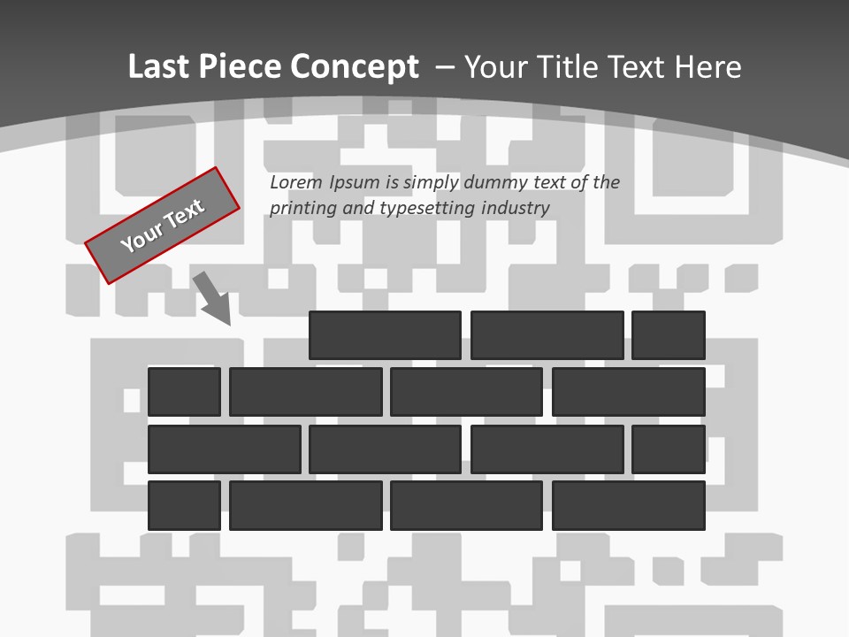 A Black And White Image Of A Qr Code PowerPoint Template