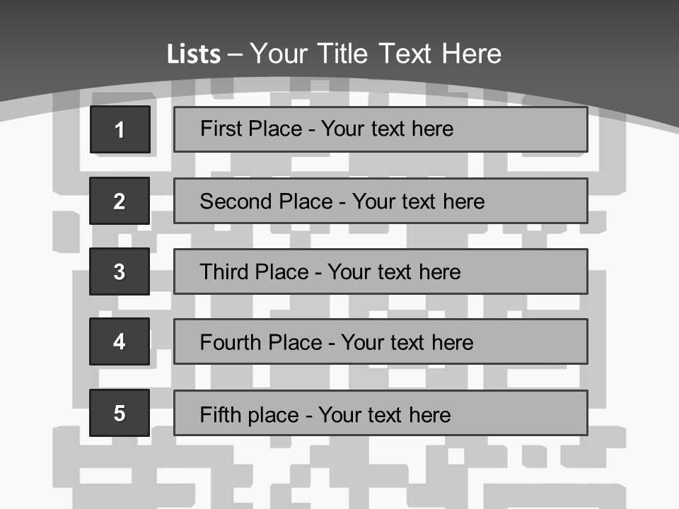 A Black And White Image Of A Qr Code PowerPoint Template