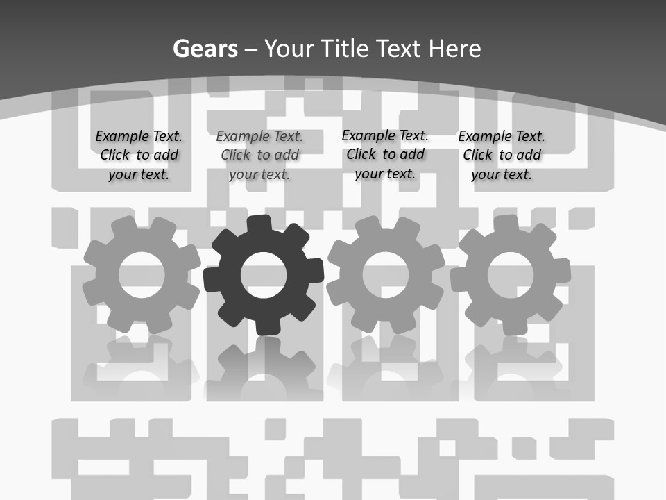 A Black And White Image Of A Qr Code PowerPoint Template