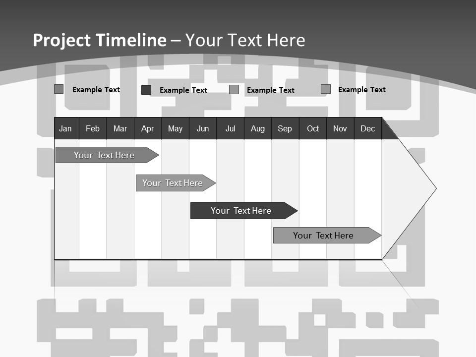 A Black And White Image Of A Qr Code PowerPoint Template