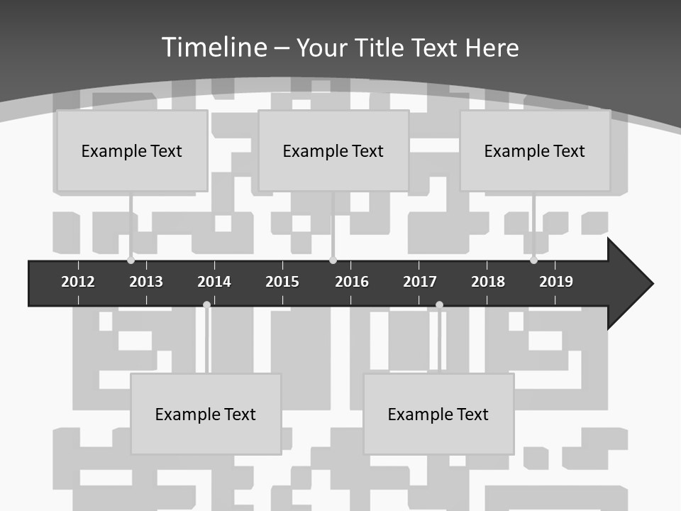 A Black And White Image Of A Qr Code PowerPoint Template
