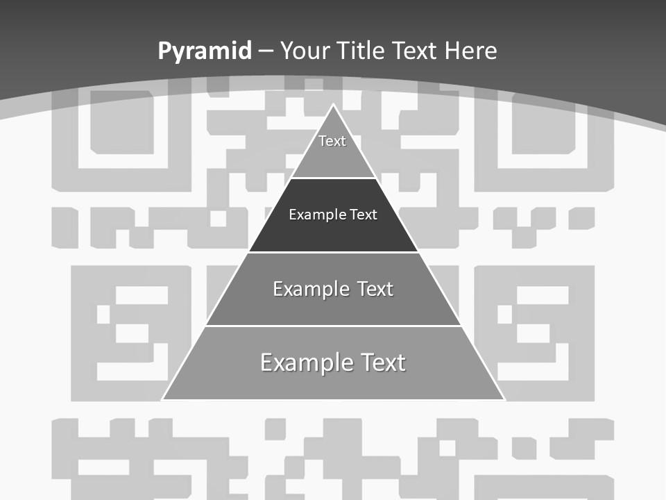 A Black And White Image Of A Qr Code PowerPoint Template