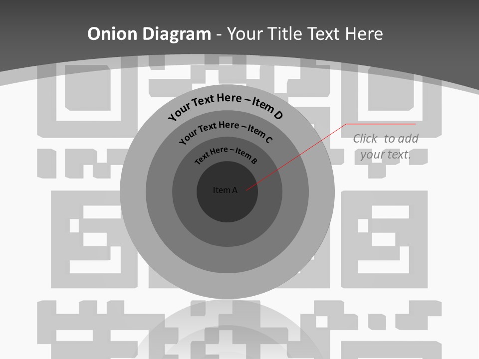 A Black And White Image Of A Qr Code PowerPoint Template