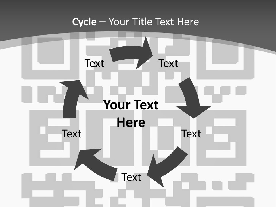 A Black And White Image Of A Qr Code PowerPoint Template