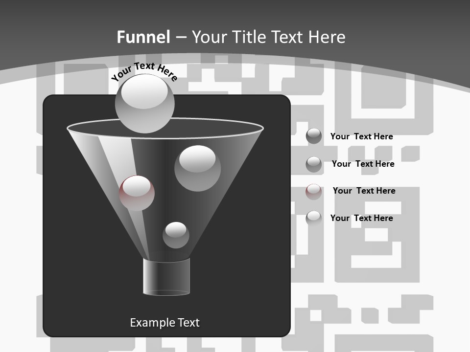 A Black And White Image Of A Qr Code PowerPoint Template