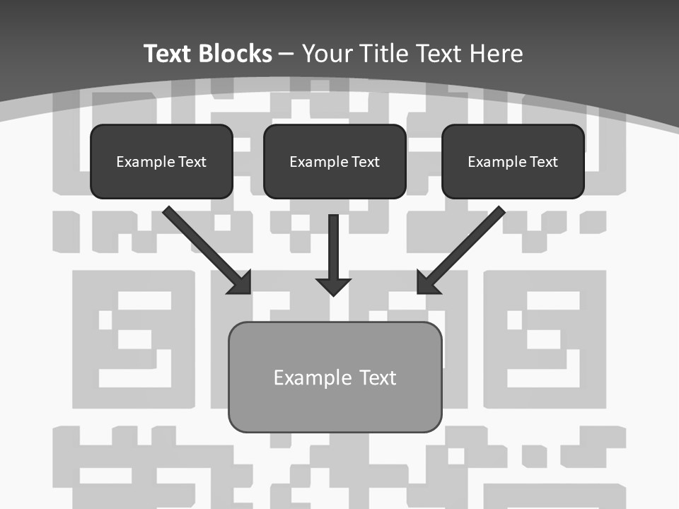 A Black And White Image Of A Qr Code PowerPoint Template