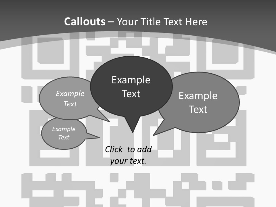A Black And White Image Of A Qr Code PowerPoint Template