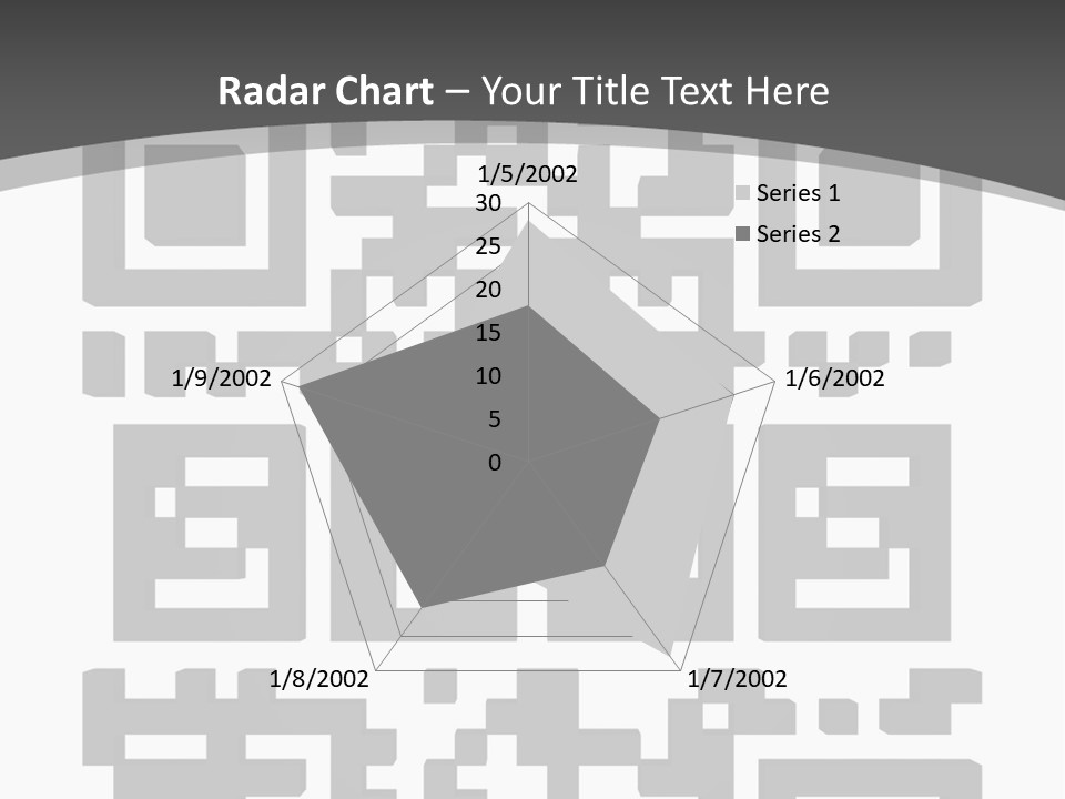 A Black And White Image Of A Qr Code PowerPoint Template