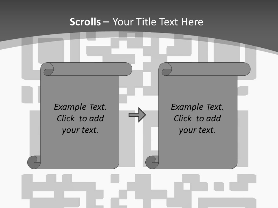 A Black And White Image Of A Qr Code PowerPoint Template