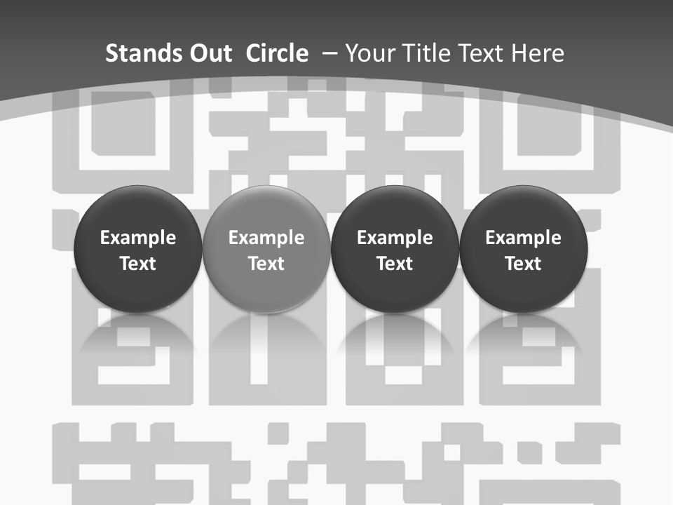 A Black And White Image Of A Qr Code PowerPoint Template