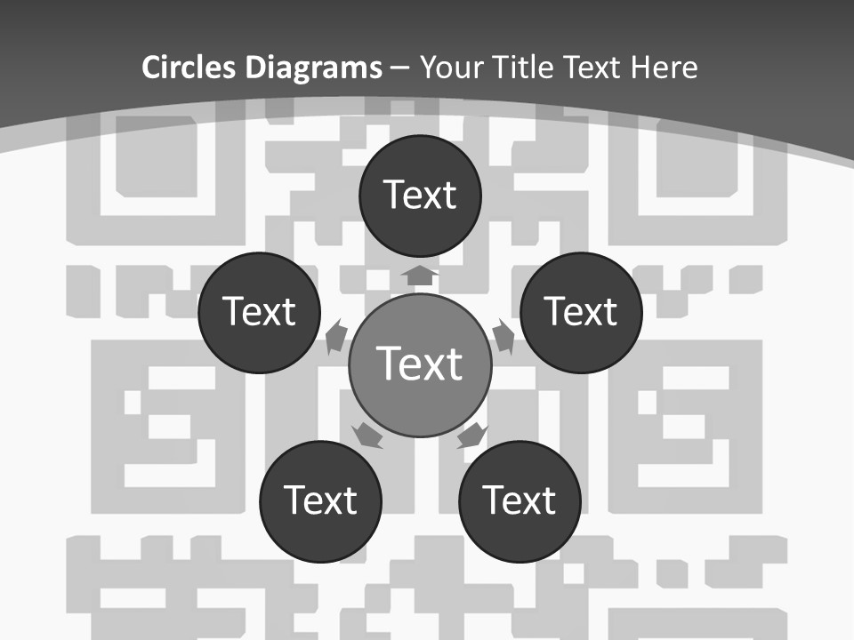 A Black And White Image Of A Qr Code PowerPoint Template