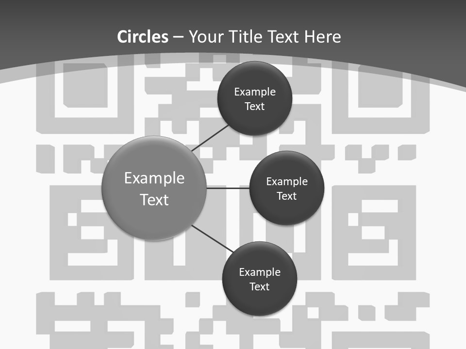 A Black And White Image Of A Qr Code PowerPoint Template