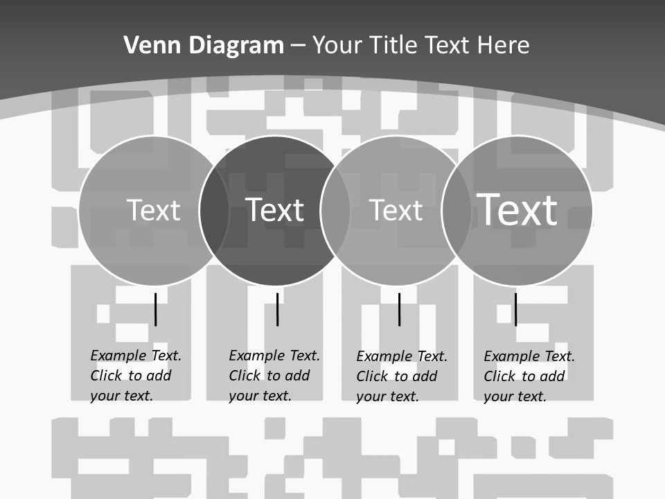 A Black And White Image Of A Qr Code PowerPoint Template