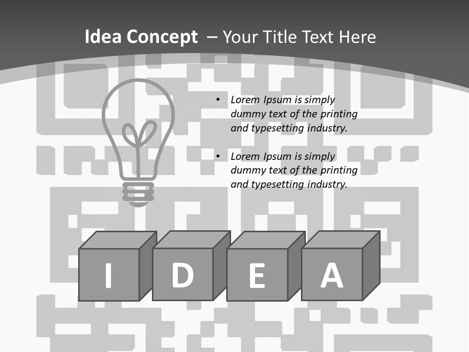 A Black And White Image Of A Qr Code PowerPoint Template