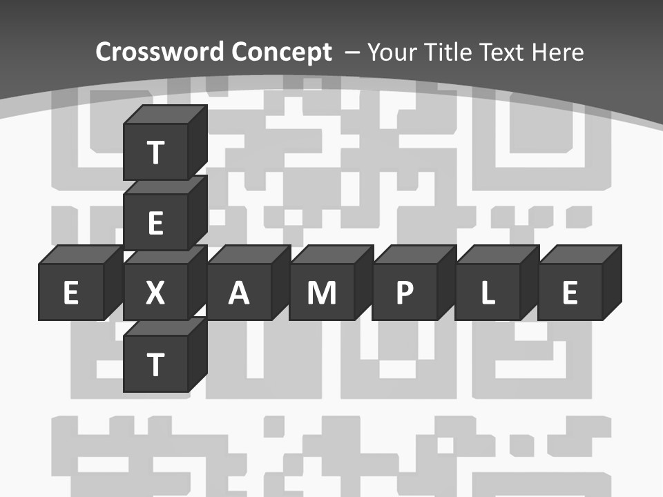 A Black And White Image Of A Qr Code PowerPoint Template