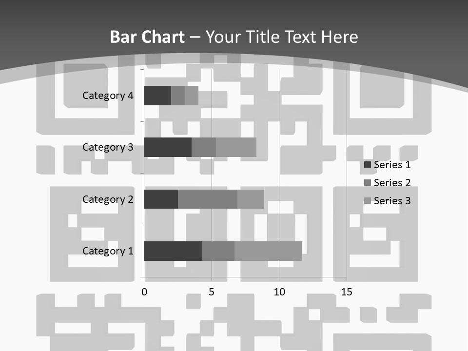 A Black And White Image Of A Qr Code PowerPoint Template