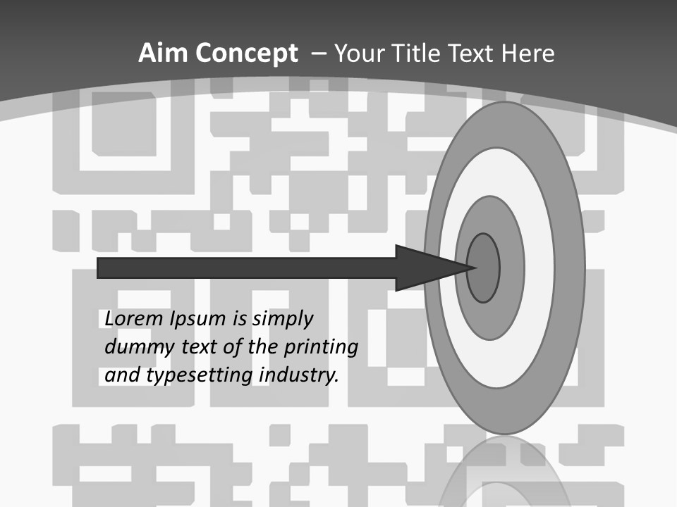 A Black And White Image Of A Qr Code PowerPoint Template