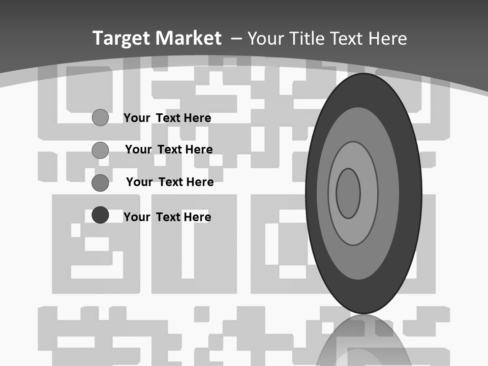 A Black And White Image Of A Qr Code PowerPoint Template