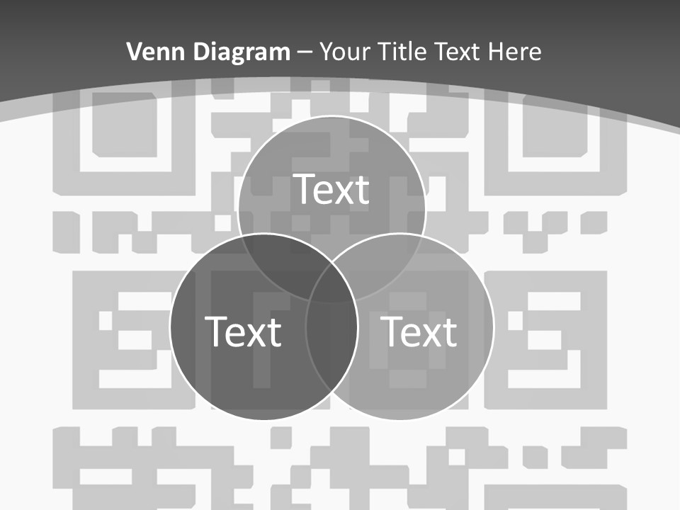 A Black And White Image Of A Qr Code PowerPoint Template