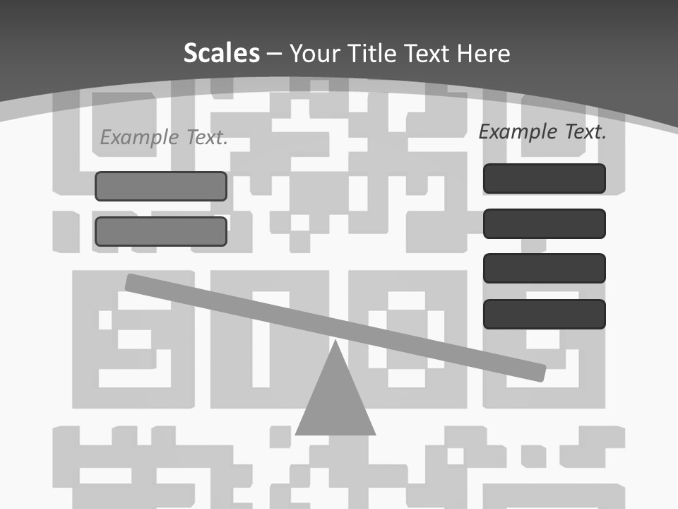 A Black And White Image Of A Qr Code PowerPoint Template
