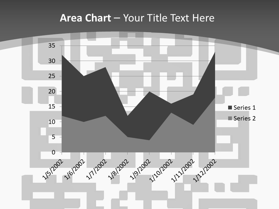 A Black And White Image Of A Qr Code PowerPoint Template