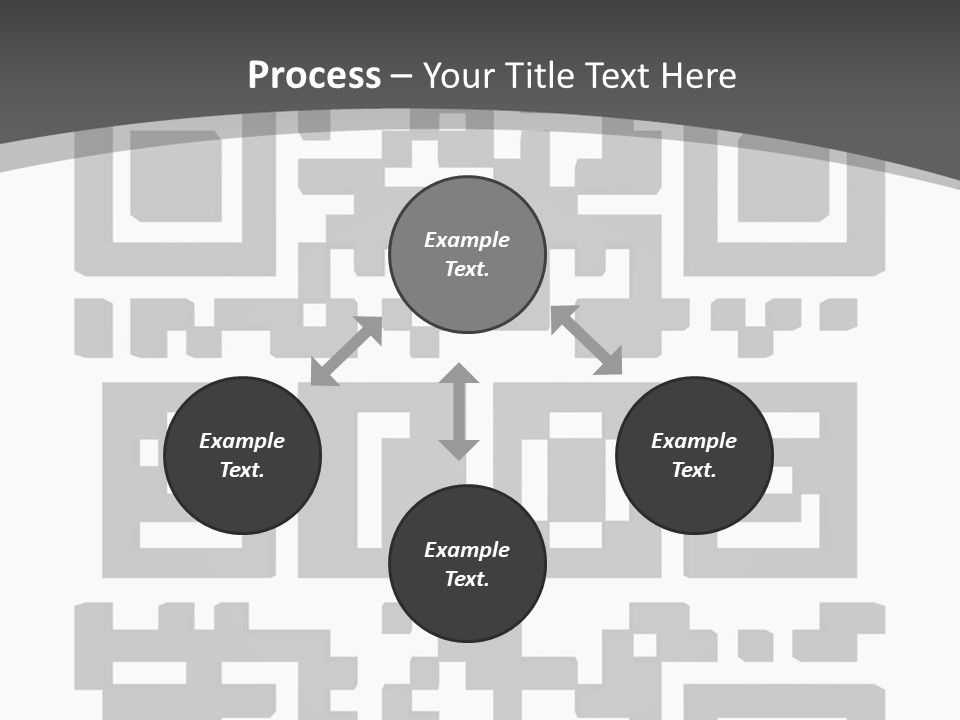 A Black And White Image Of A Qr Code PowerPoint Template