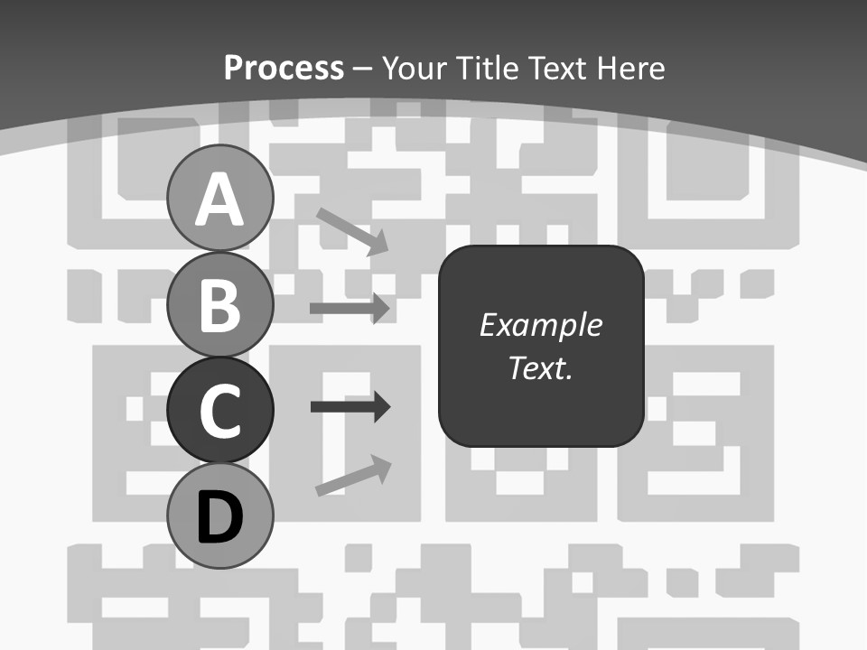 A Black And White Image Of A Qr Code PowerPoint Template