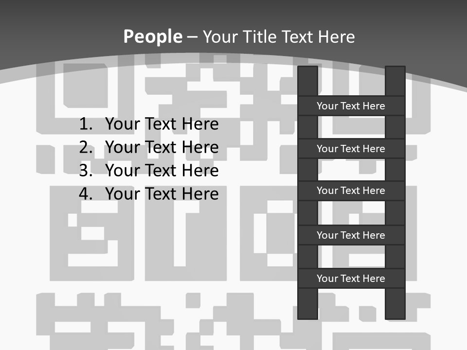 A Black And White Image Of A Qr Code PowerPoint Template