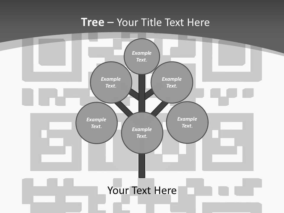 A Black And White Image Of A Qr Code PowerPoint Template