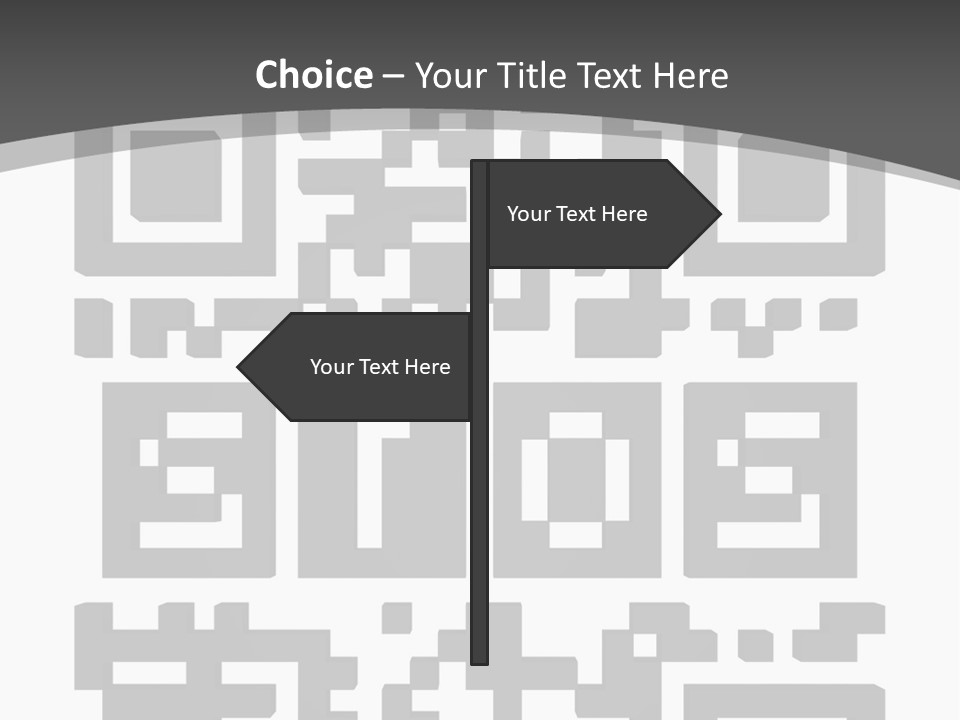 A Black And White Image Of A Qr Code PowerPoint Template
