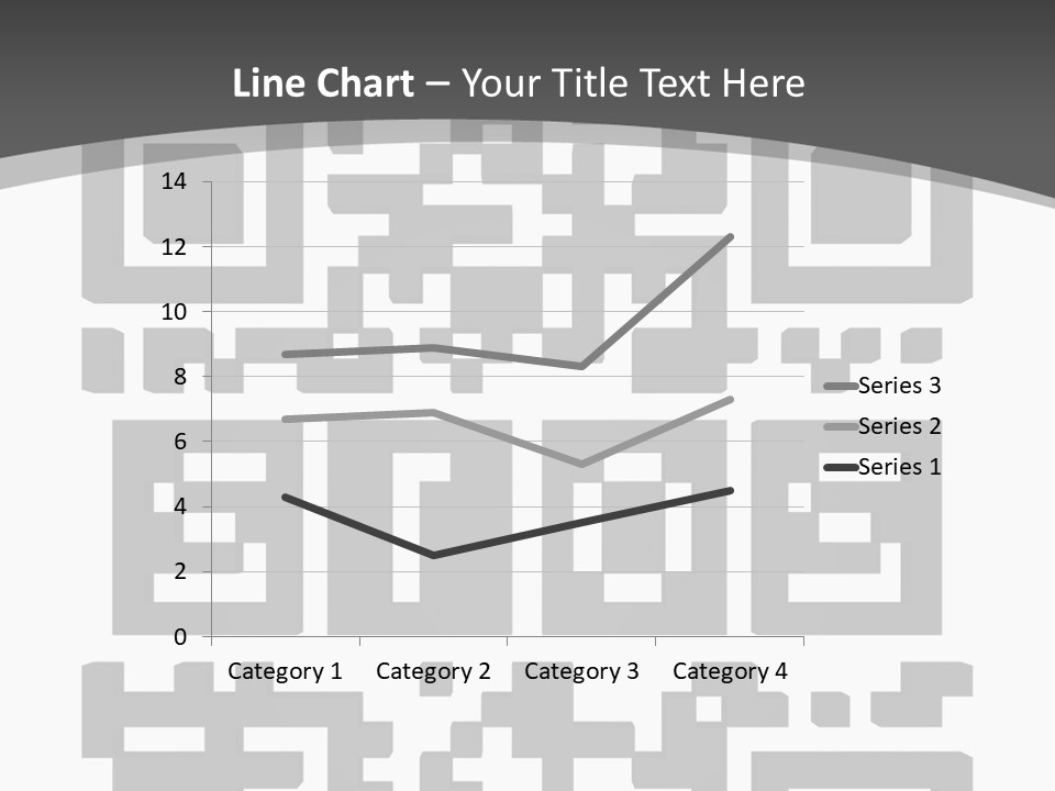A Black And White Image Of A Qr Code PowerPoint Template