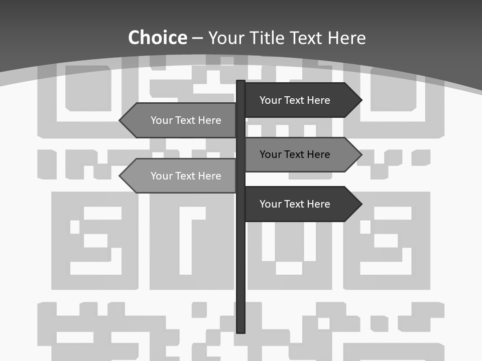 A Black And White Image Of A Qr Code PowerPoint Template