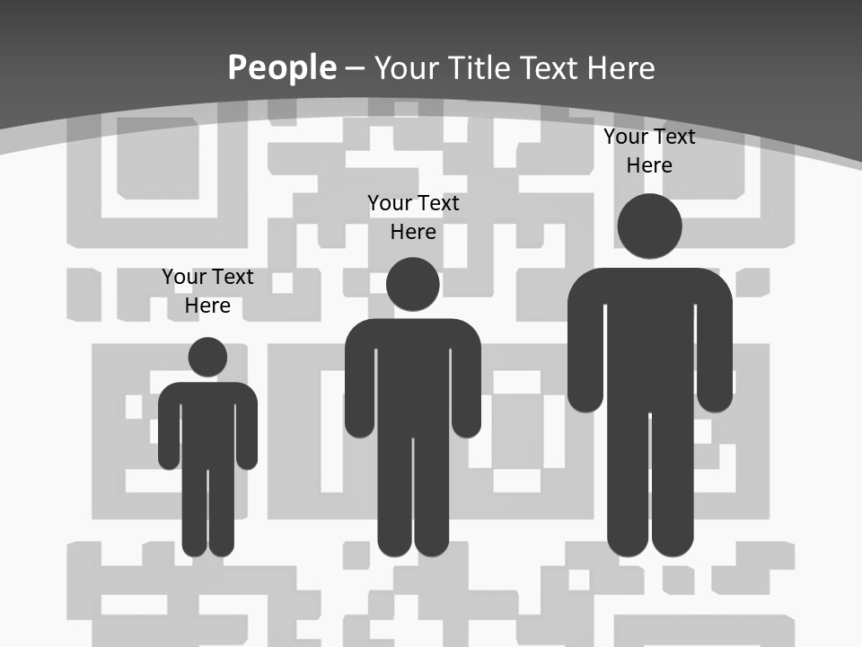 A Black And White Image Of A Qr Code PowerPoint Template