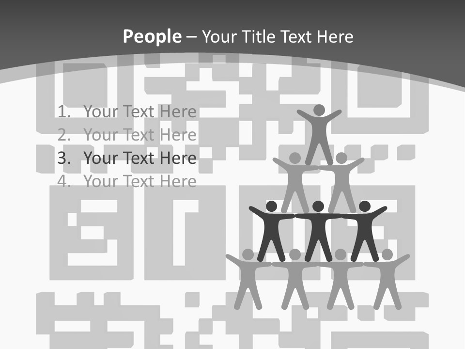 A Black And White Image Of A Qr Code PowerPoint Template