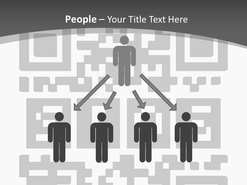 A Black And White Image Of A Qr Code PowerPoint Template