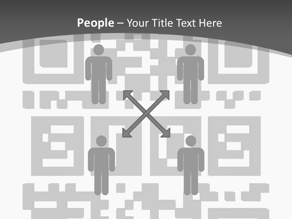 A Black And White Image Of A Qr Code PowerPoint Template